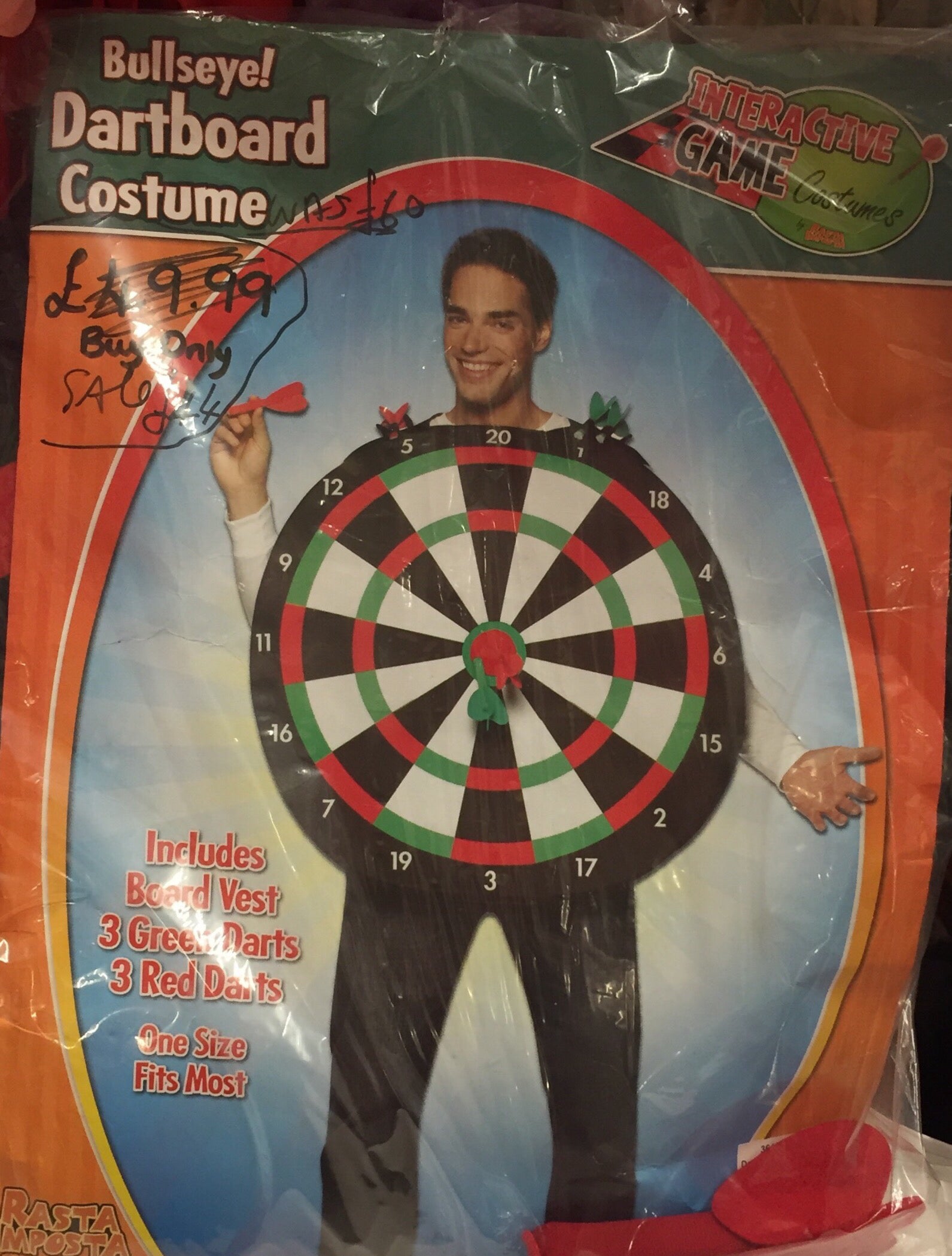 Rasta Imposta Bullseye! Dartboard Costume Jennys Den