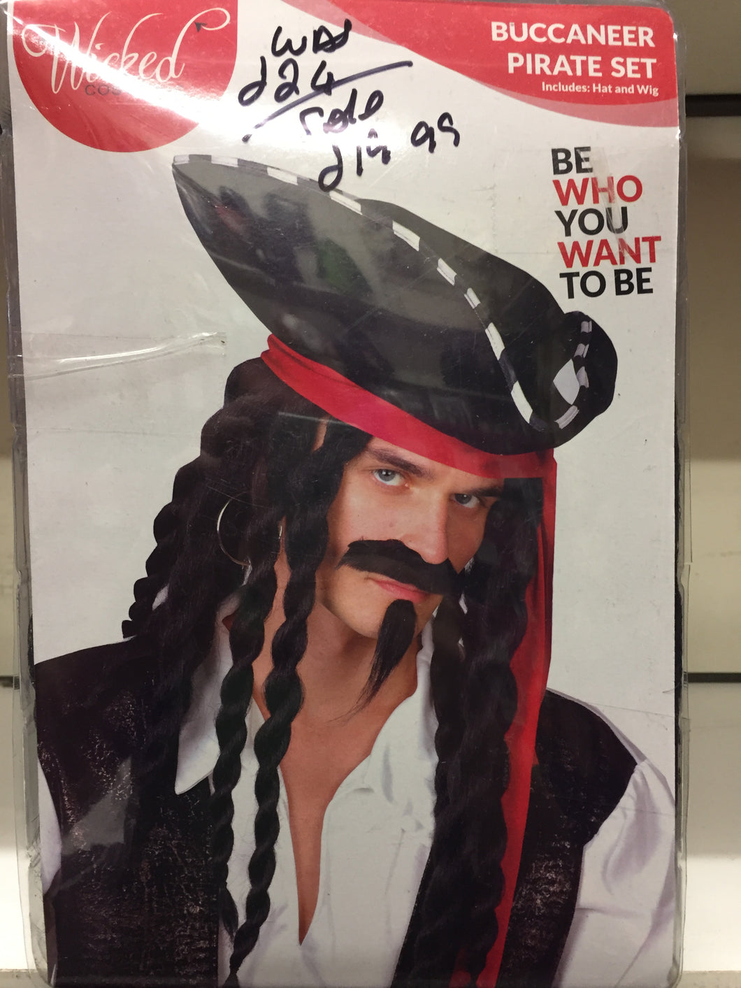 Pirate set hat and wig