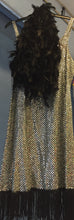 Load image into Gallery viewer, Silver Flapper style Dress with Feather Boa

