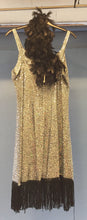 Load image into Gallery viewer, Silver Flapper style Dress with Feather Boa
