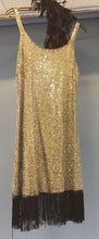 Load image into Gallery viewer, Silver Flapper style Dress with Feather Boa
