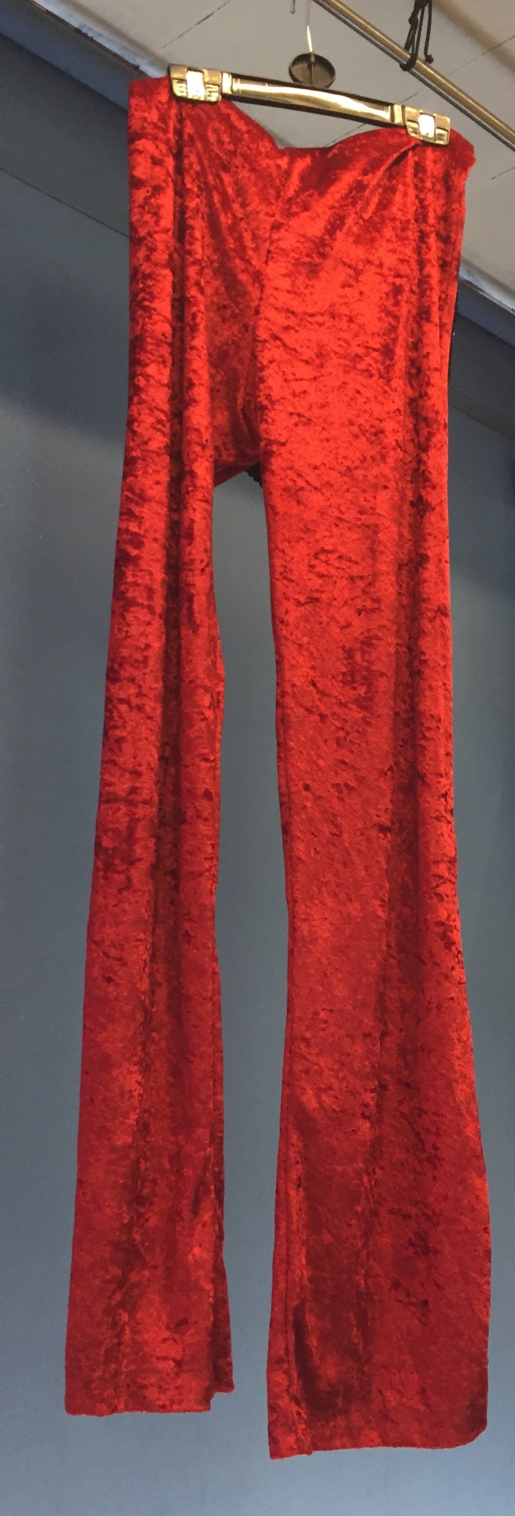 Ladies Red Velvet Jumpsuit