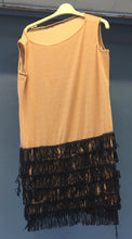 Load image into Gallery viewer, Ladies Pink Dress with Blue Fringe detail
