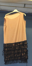 Load image into Gallery viewer, Ladies Pink Dress with Blue Fringe detail
