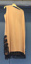 Load image into Gallery viewer, Ladies Pink Dress with Blue Fringe detail
