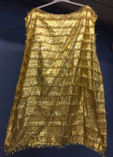 Load image into Gallery viewer, Ladies Gold fringed Dress
