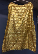 Load image into Gallery viewer, Ladies Gold fringed Dress
