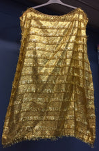 Load image into Gallery viewer, Ladies Gold fringed Dress
