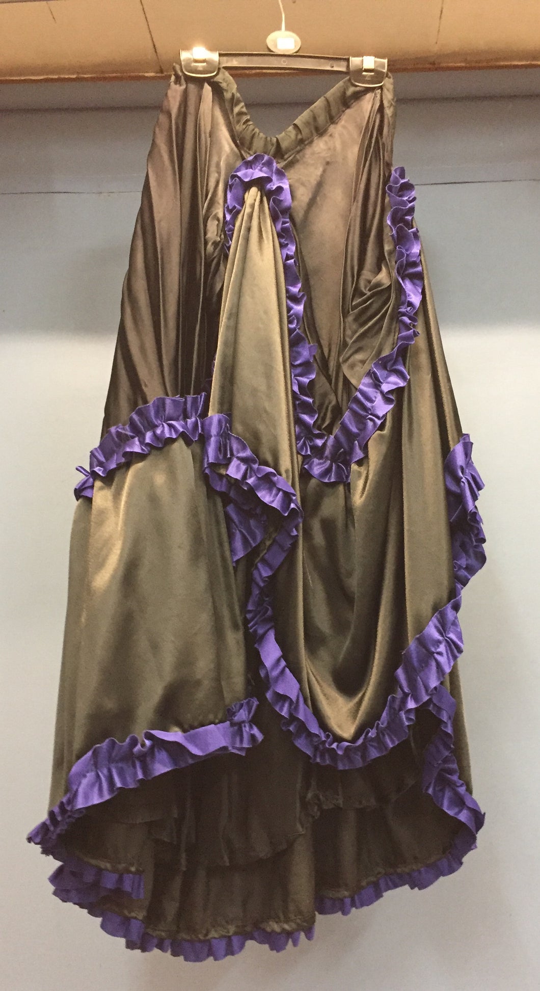 Ladies Black & Purple Ruffled Skirt