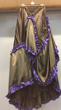 Load image into Gallery viewer, Ladies Black &amp; Purple Ruffled Skirt
