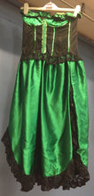 Load image into Gallery viewer, Ladies Green &amp; Black Basque Dress

