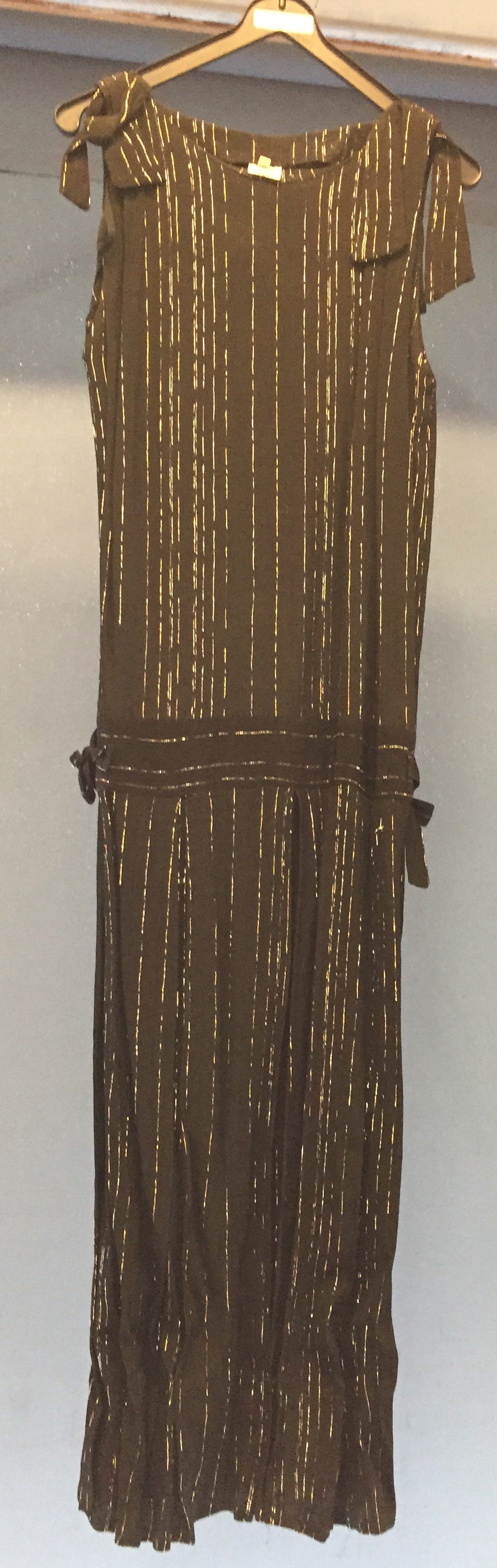 Ladies black dress with bow detail