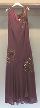 Load image into Gallery viewer, Ladies Purple dress with bead detail
