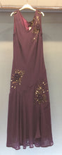Load image into Gallery viewer, Ladies Purple dress with bead detail
