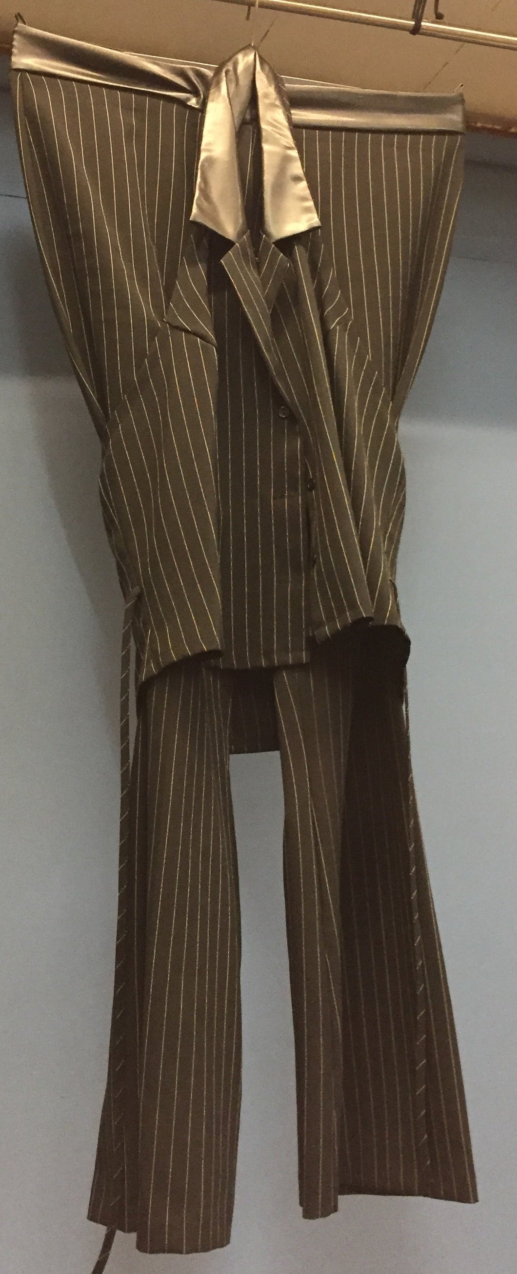 Ladies Pinstripe Halter neck Top and Trousers 2 Piece set