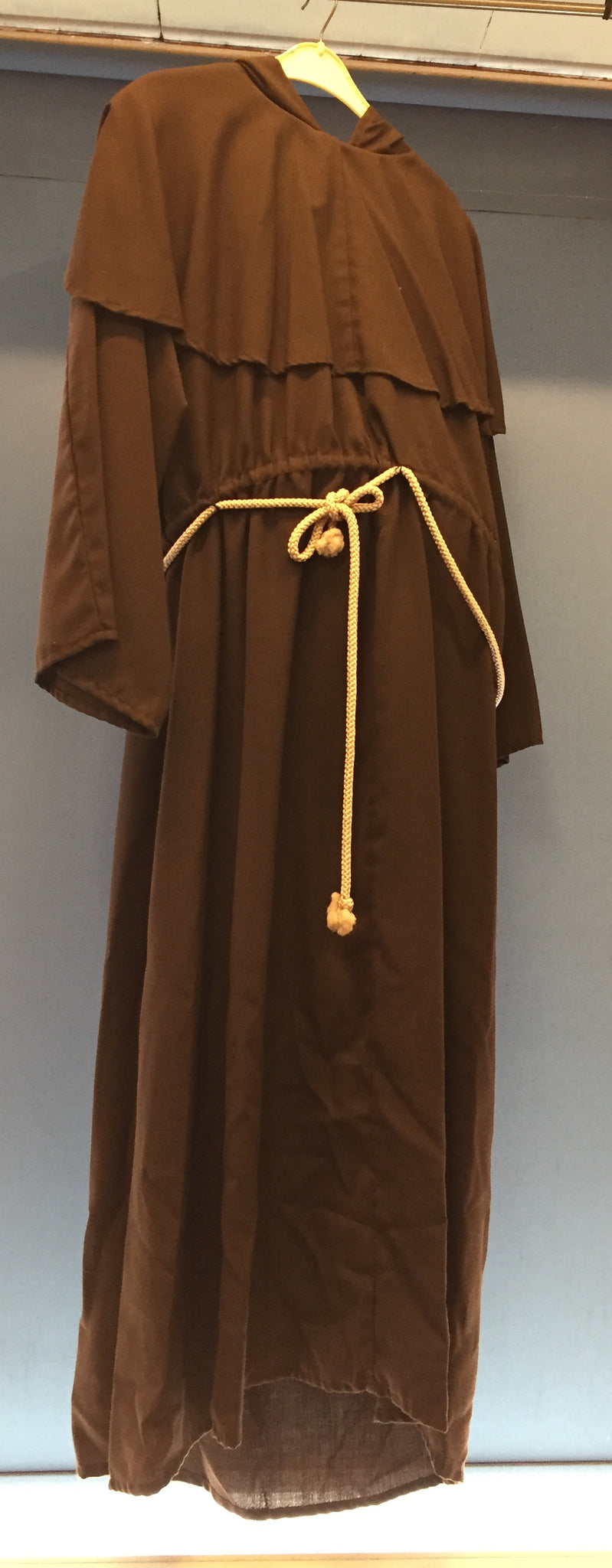 Friar's Robe Adult Hooded Monk/Friar Tuck Robe Costume – Jennys Den