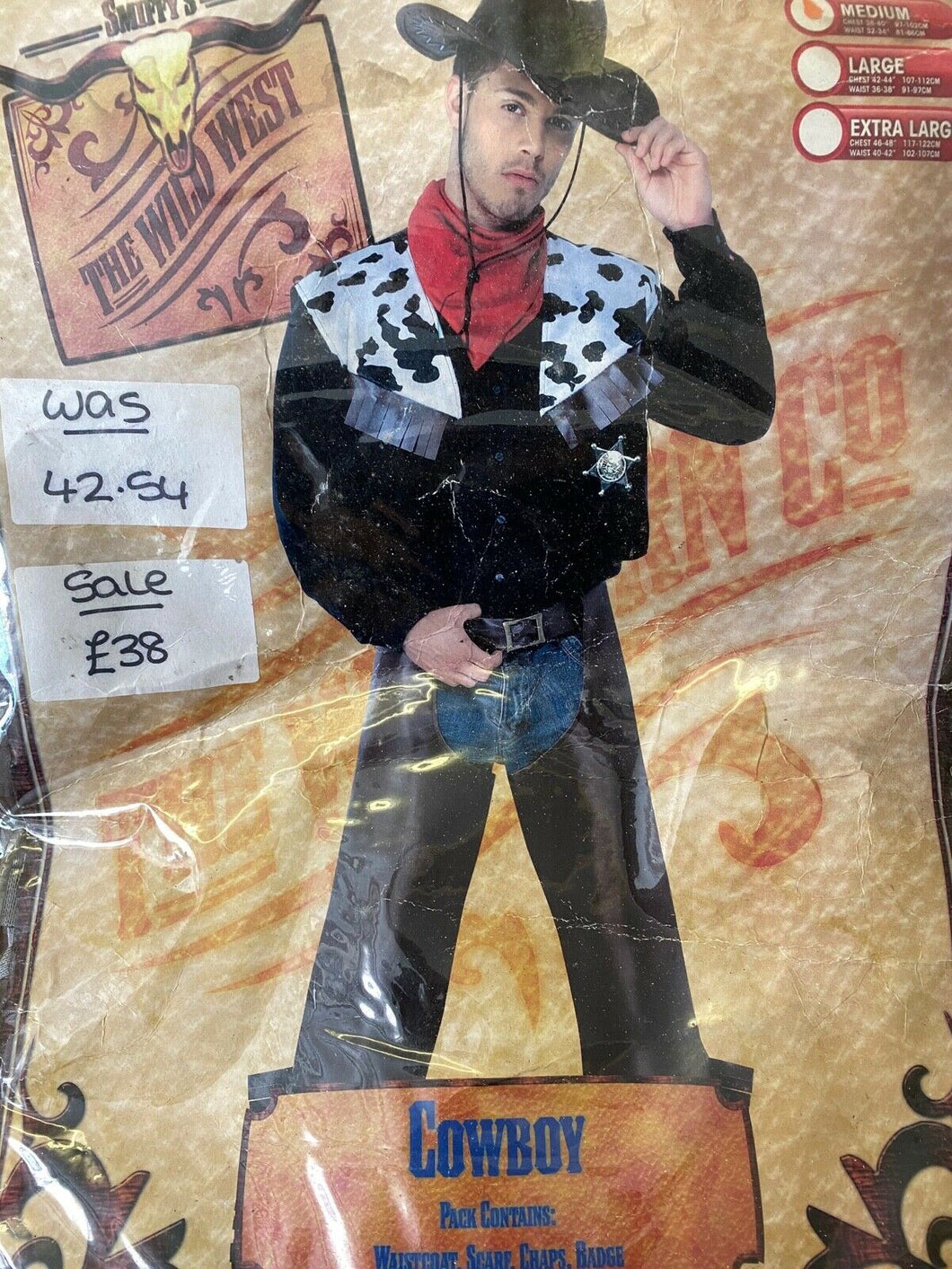 Smiffys Wild West Cowboy Mens Costume