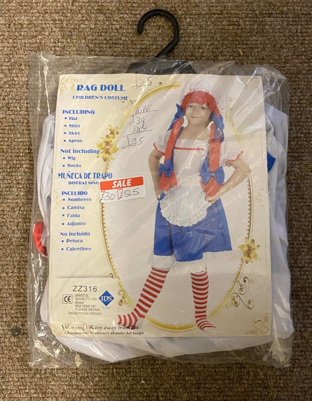 Bristol Novelty Girls Rag Doll Costume