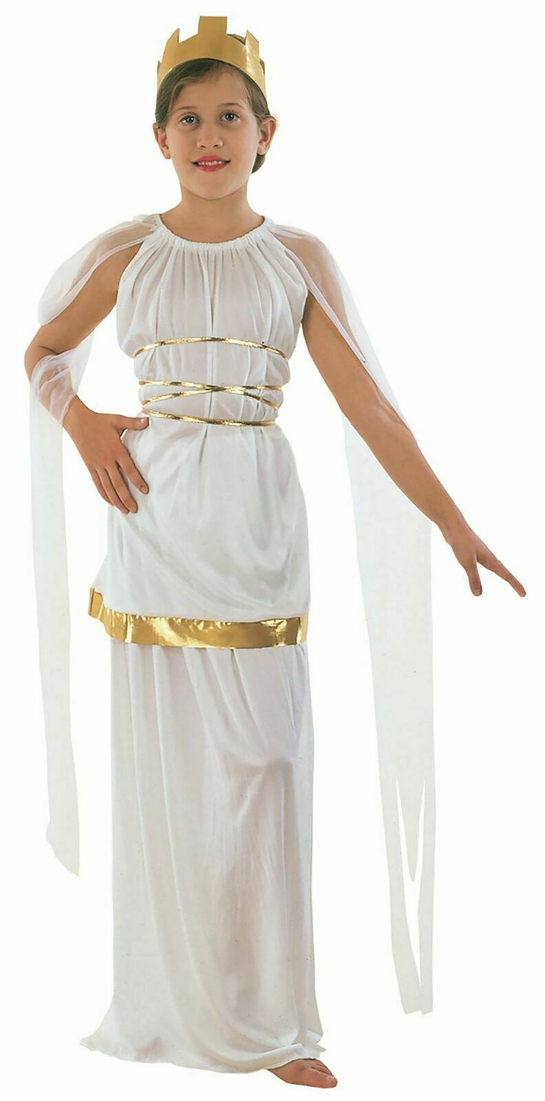 Girls Grecian Goddess Fancy Dress Costume Ancient Greece Rome Toga