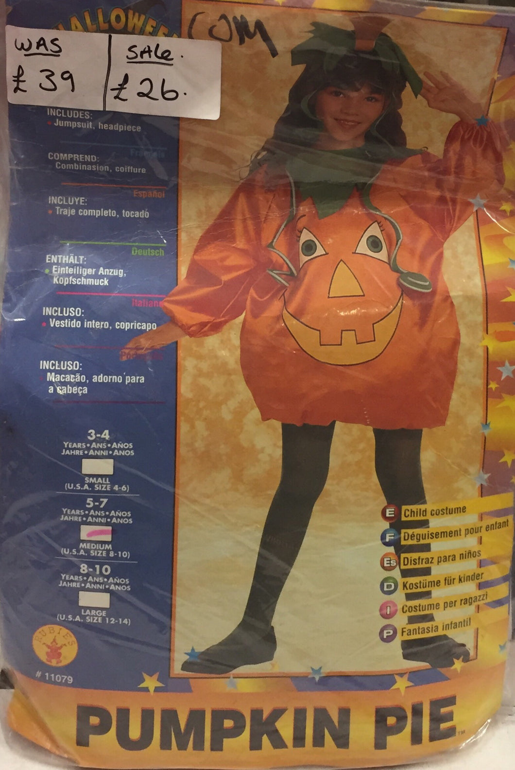 Rubies Child's Pumpkin Pie Costume