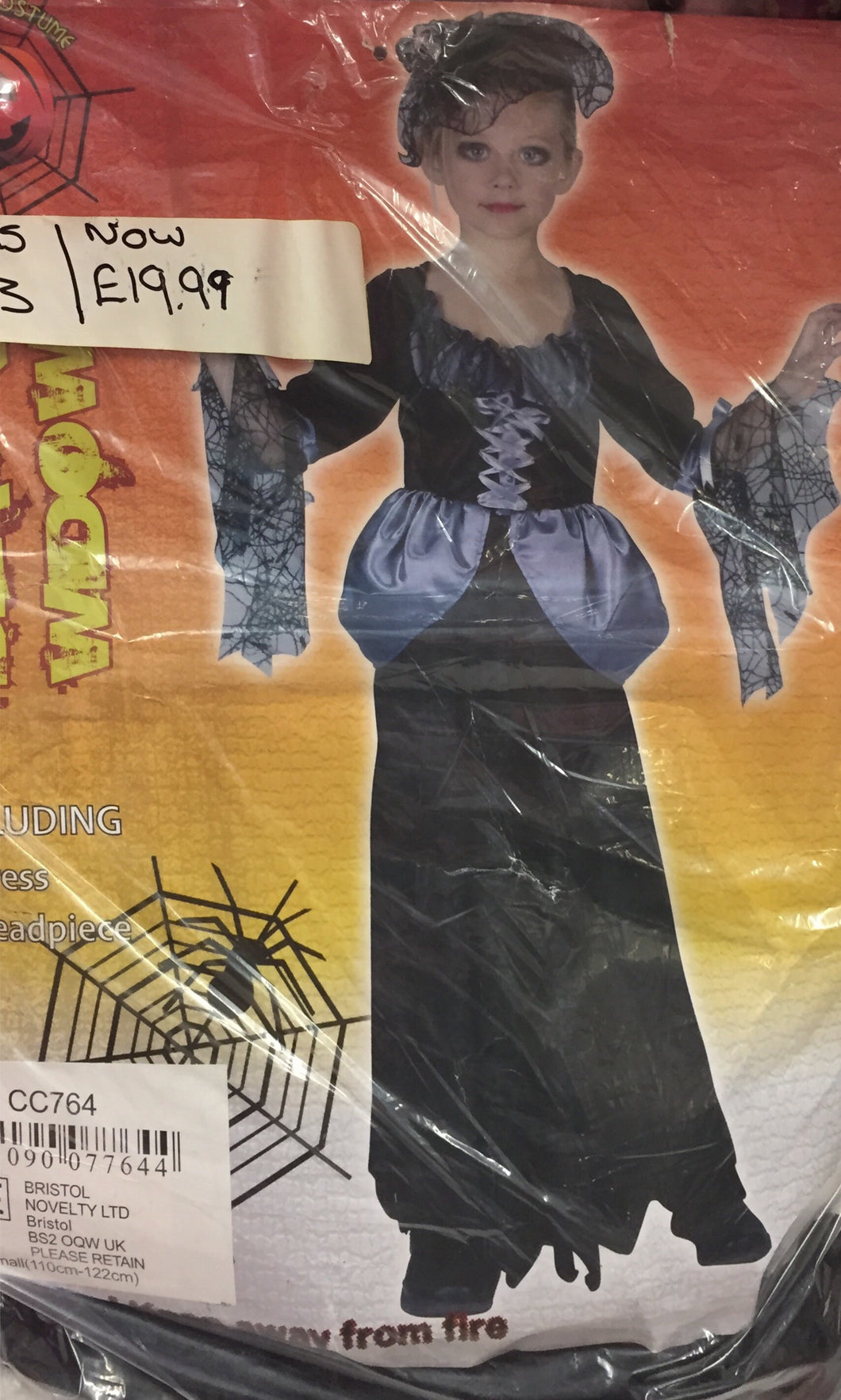 Bristol Novelty Child's Black Widow Costume