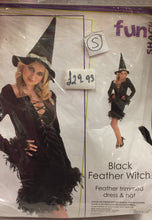 Load image into Gallery viewer, Fun Shack Adult Black Feather Witch Costume
