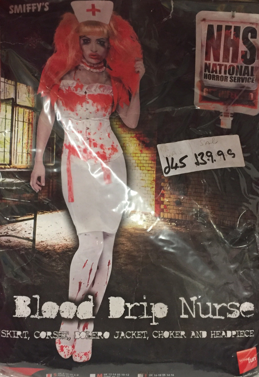Smiffy's Adult Blood Drip Nurse Costume