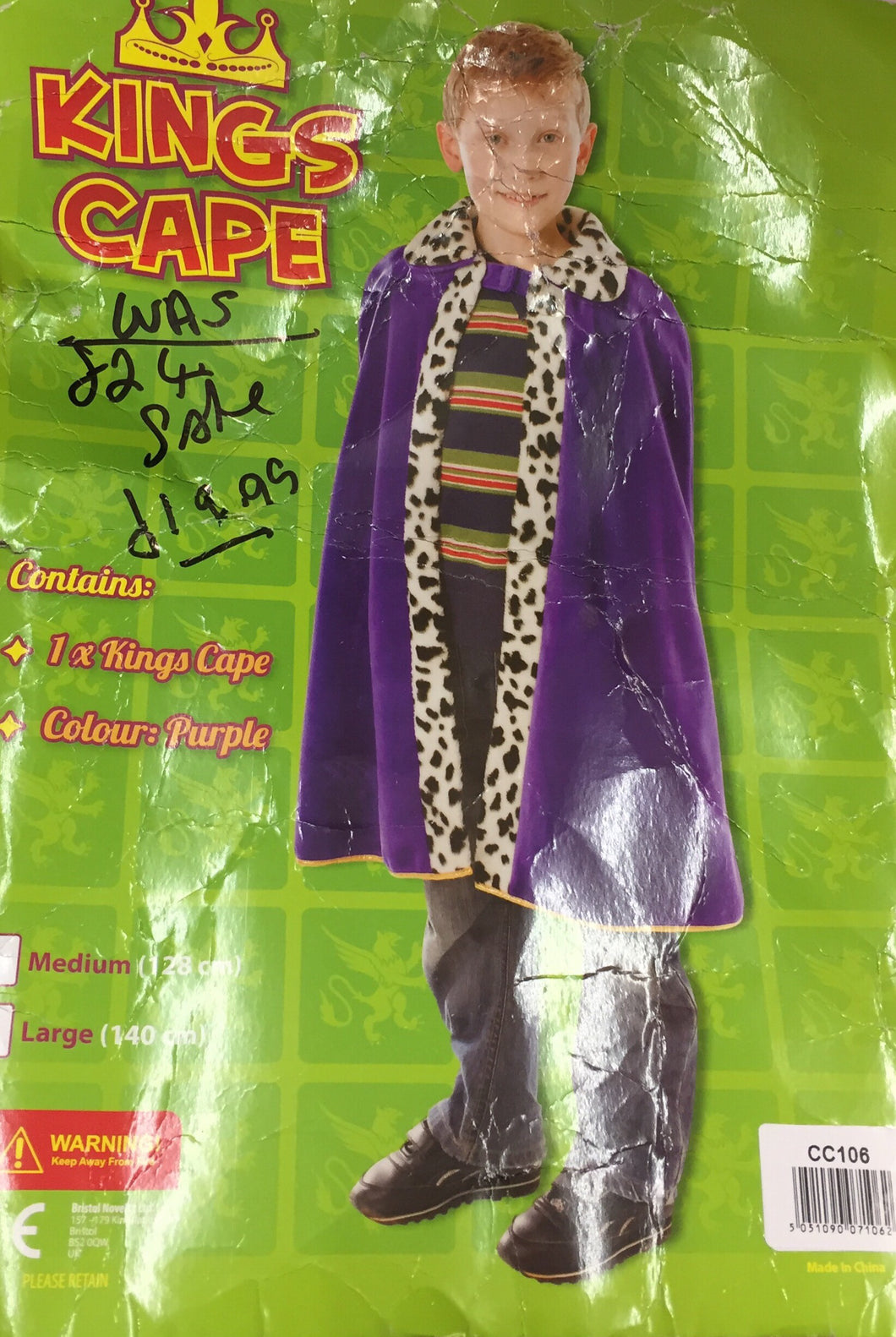 Bristol Novelty Child's Kings Cape