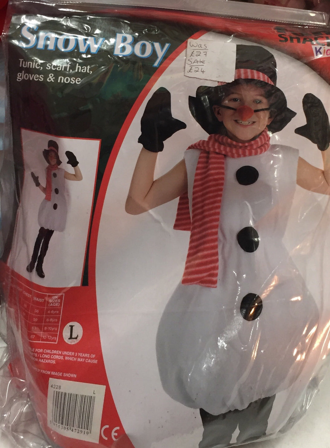 Fun Shack Kids Snow Boy Costume